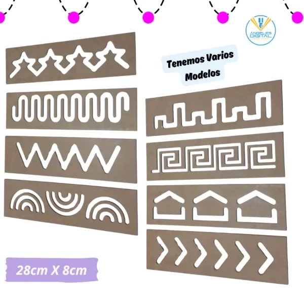 Producto - Plantillas Regla Grafomotricidad Montessori X Unidad Varios Diseños