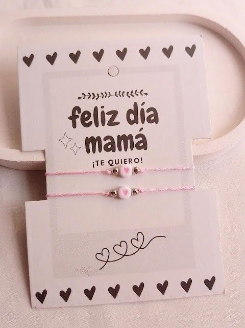 Producto - Pulsera para compartir corazón rosa