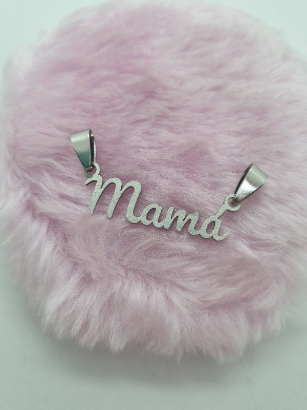 Producto - Dije acero quirurgico palabra mamá