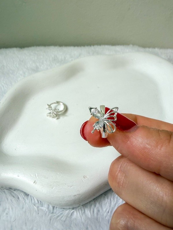 Producto - Aros Mariposa Plateadas