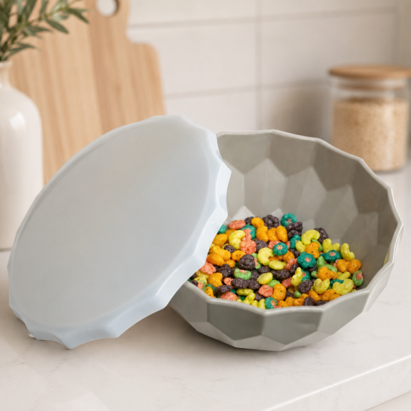 Producto - Bowl Facetado Mediano con tapa - 1