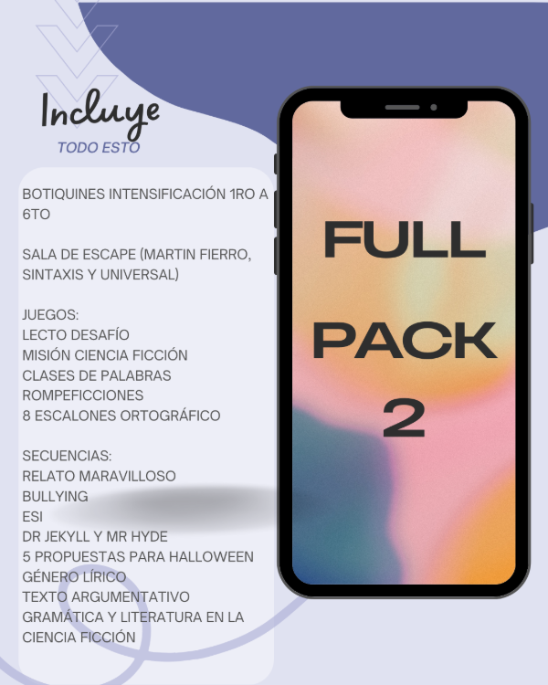 Producto - FULL PACK LENGUA Y LITERATURA 2