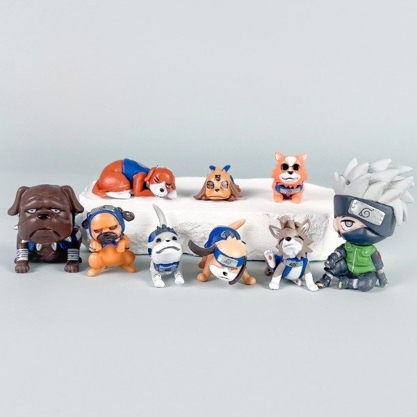 Producto - Set Kakashi y perros Ninken - NARUTO (5cm)