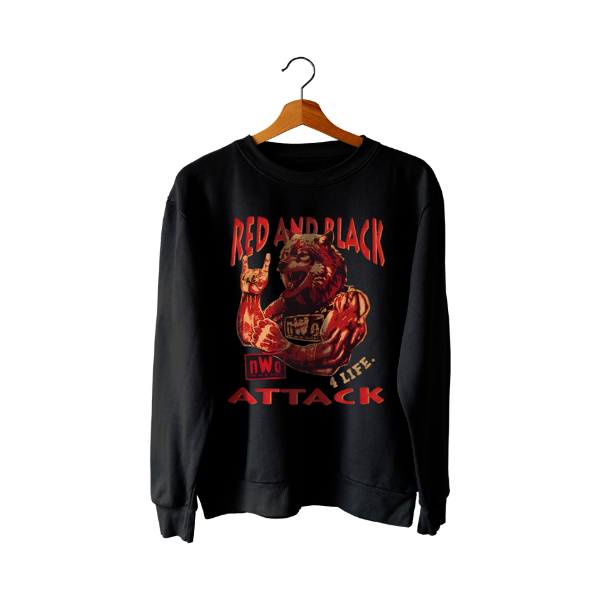 Producto - NEW WORLD ORDER [nWo - Red and Black Attack - Buzo Cuello Redondo]
