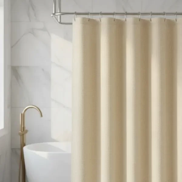 Producto - Cortina De Baño Impermeable De Tela Poliester 180x180cm Cuadraditos