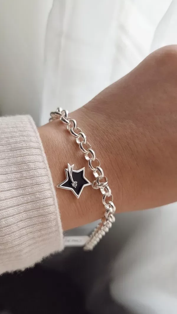 Producto - Pulsera estrella esmaltada negra ab