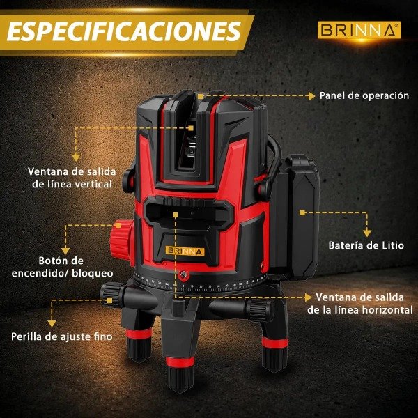 Producto - NIVEL LASER AUTONIVELANTE DE 5 LINEAS BRINNA HB-L5 - 1