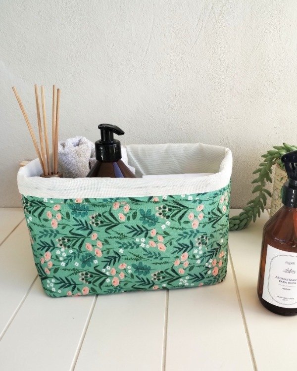 Producto - Cesto de tela Florcitas