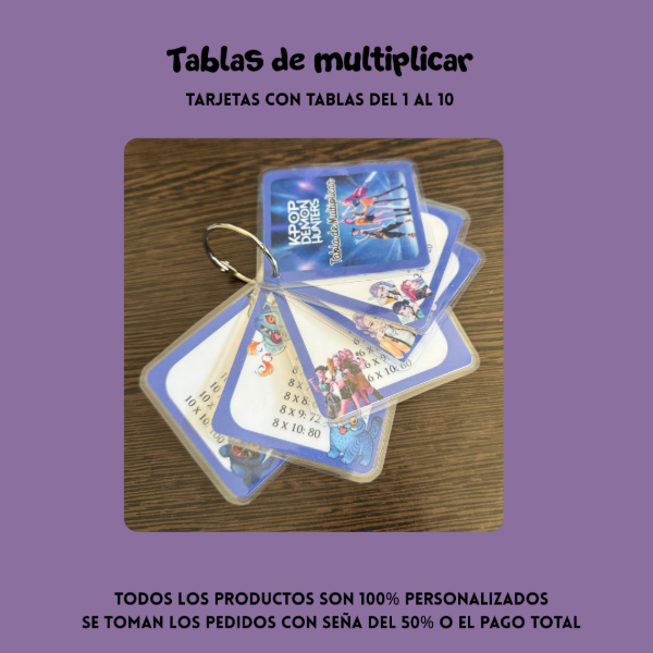 Producto - Tablas de multiplicar