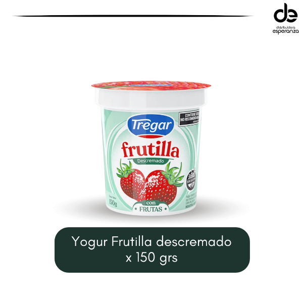 Producto - Yogur descremado frutilla x 150 Tregar
