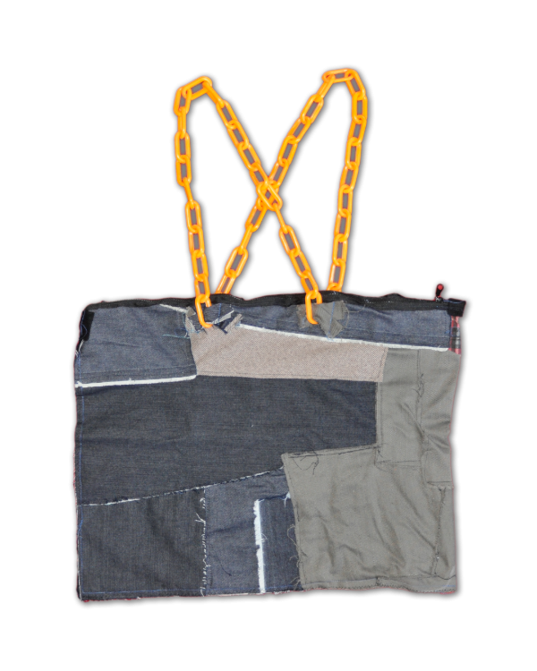 Producto - CARTERA PATCHWORK CON CADENAS DE PLASTICO - 3