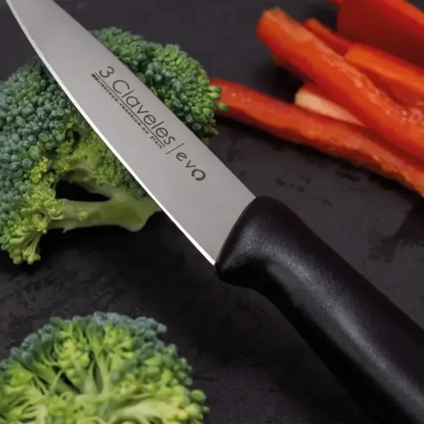 Producto - Cuchillo Para Verduras 3 Claveles De 9 Cms Evo 1351 Color Negro Negro