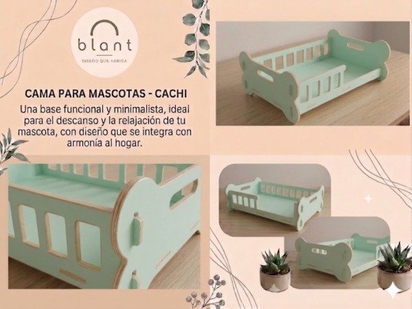 Producto - Camita Rustica Cachi para perros-blant - 3