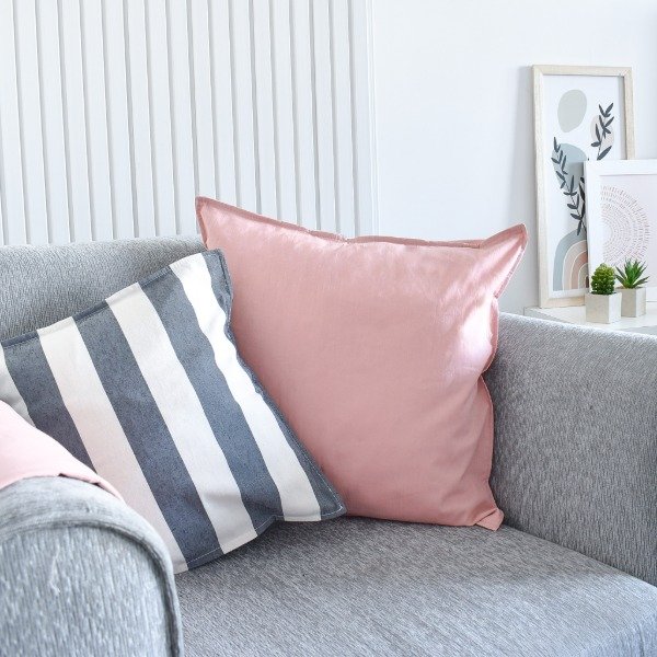 Producto - FUNDA DE ALMOHADON TUSOR ROSA 50X50