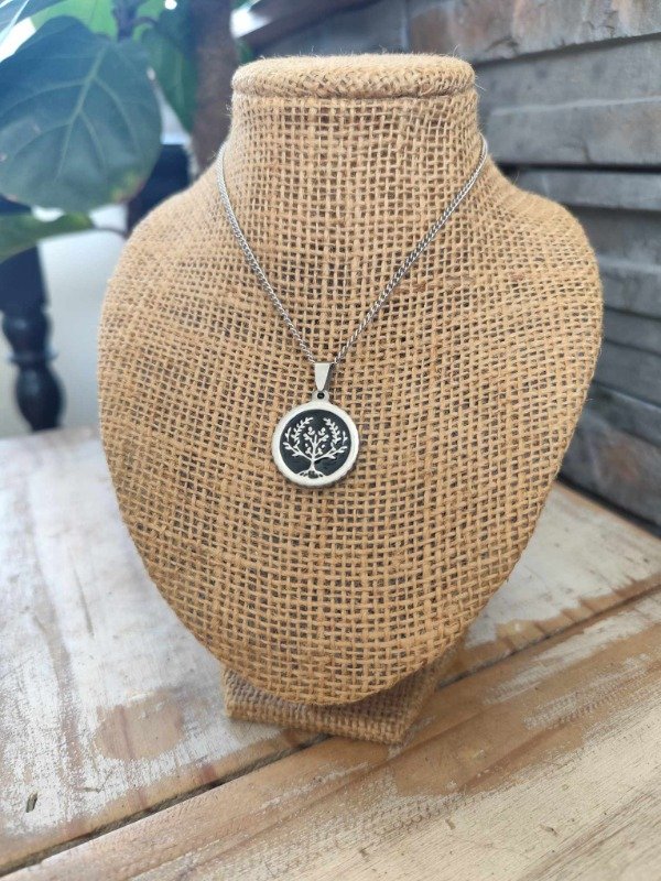Producto - Collar árbol de la vida esmaltado. Modelo 6. Acero quirúrgico .