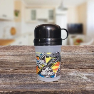 Producto - Cantimplora infantil con tapa y taza Jurassic World