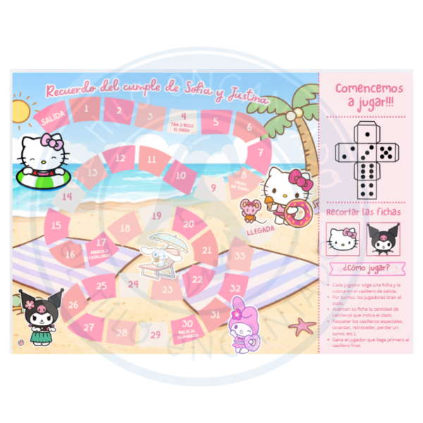 Producto - PDF "Juego de recorrido de kitty y sus amigos"