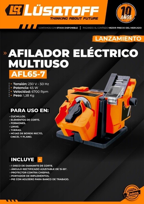 Producto - Afilador Eléctrico Lusqtoff 65w Multiuso Mechas Cuchillos