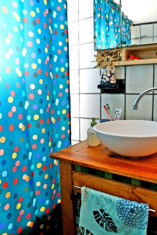 Producto - Cortina de baño Confetti azul PREVENTA! - 0