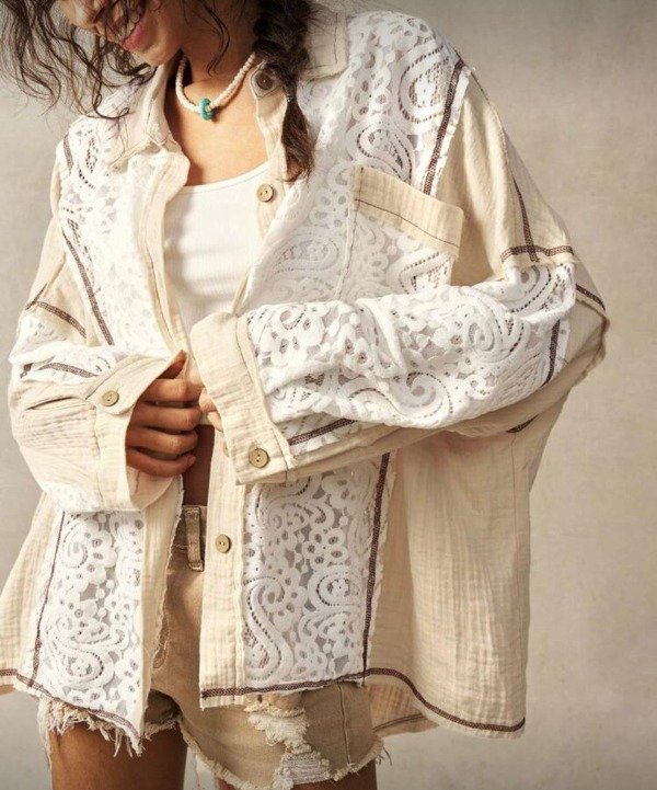 Producto - Blusa de mujer holgada con solapa