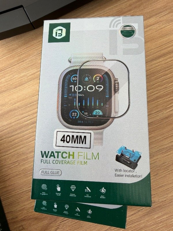 Producto - Film protector curvo con aplicador para Apple Watch 40mm