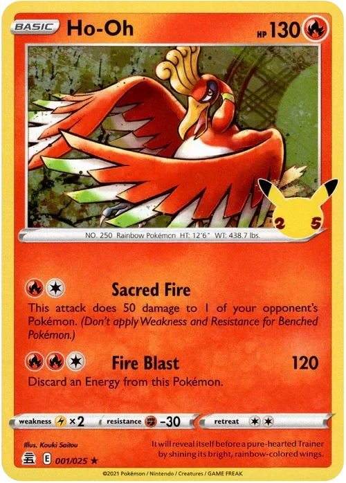 Producto - Ho-Oh - 001/025 - Celebrations - Holo