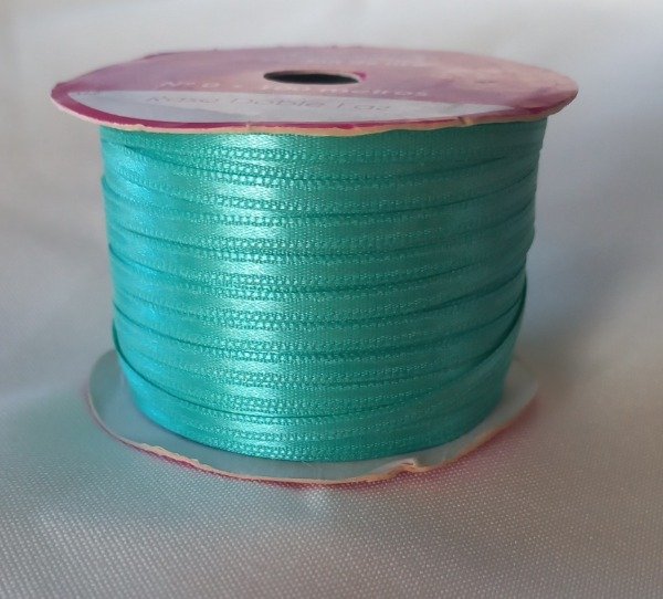 Producto - REMANENTE CINTA DE RASO NÚMERO 0 x COLOR VERDE AGUA X 63 METROS