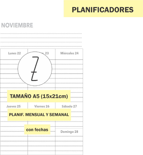Producto - PLANIFICADOR SEMANAL A5 - 1