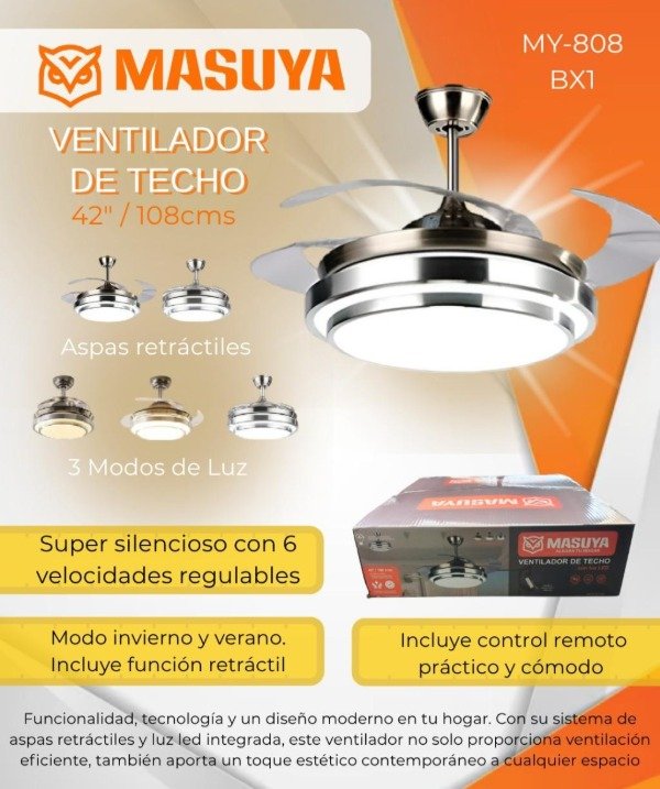Producto - VENTILADOR RETRACTIL DE ACERO MASUYA