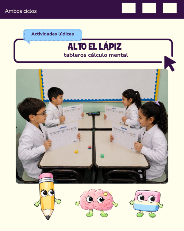 Producto - "ALTO EL LAPIZ" TABLEROS DE CÁLCULO MENTAL