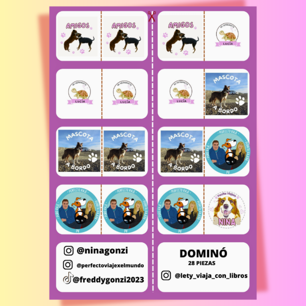 Producto - DOMINÓ IMPRIMIBLE NINA GONZI