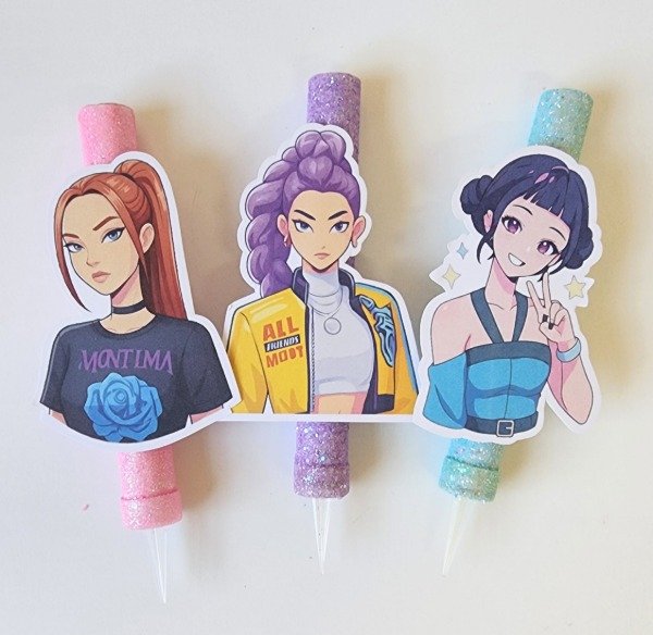 Producto - K pop Demon Hunters Vela Cumpleaños tipo Bengala X 3 Unidades