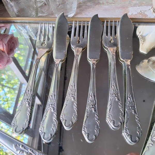 Producto - 9 pares de cubiertos para pescado - 1