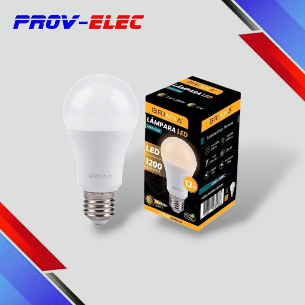 Producto - FOCO LAMPARA LED A60 BRINNA 12W BLANCO CALIDO
