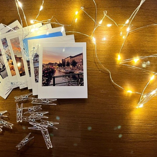Producto - Tira de luces con polaroids y ganchitos