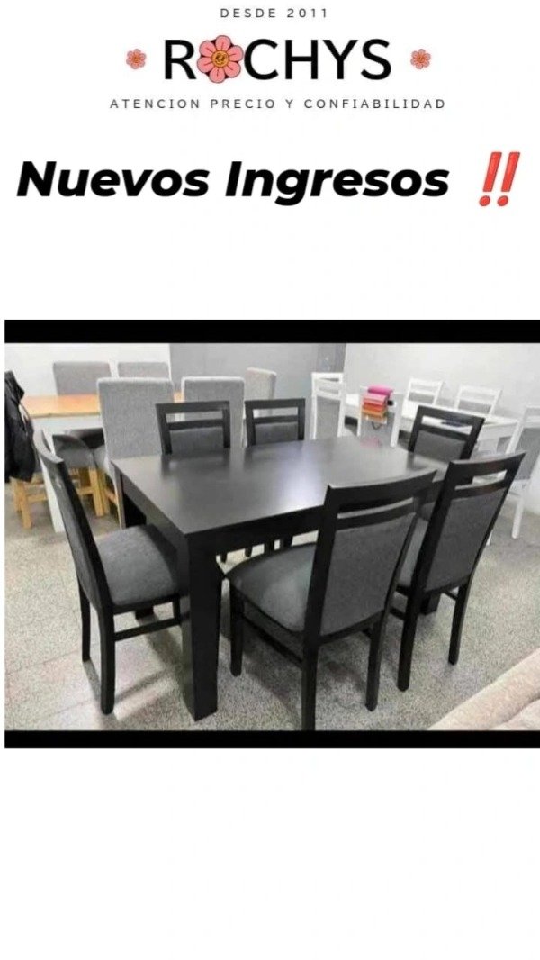 Producto - juego comedor con sillas paraiso