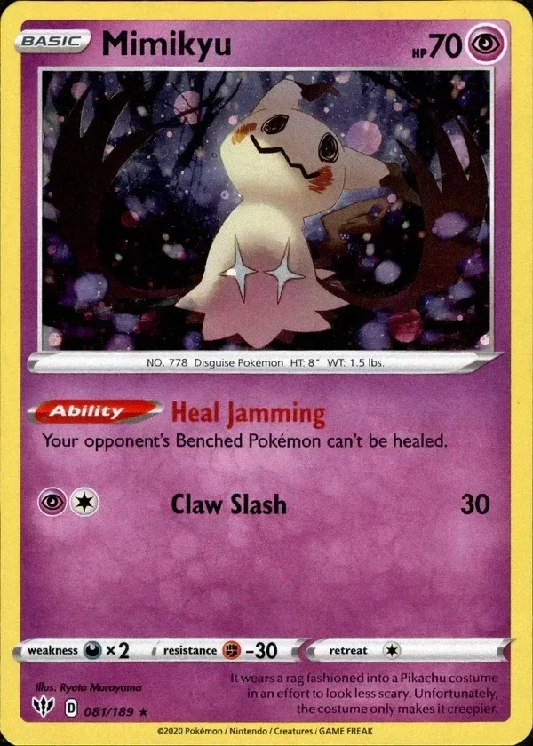 Producto - Mimikyu - 081/189 - Knockout Tin - Cosmos Promo Darkness Ablaze