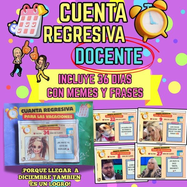Producto - CUENTA REGRESIVA DOCENTE. FIN DE AÑO