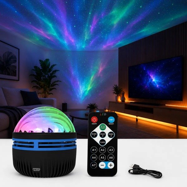 Producto - PROYECTOR DE LUZ AURORA BOREALES-con control
