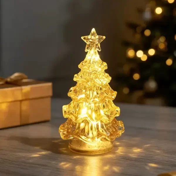 Producto - VELA LAMPARA LED ARBOLITO TRANSPARENTE 10CM