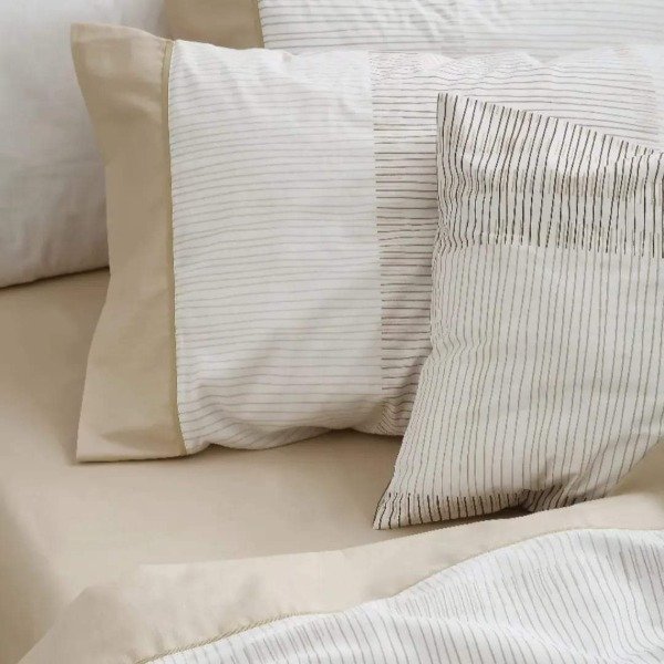 Producto - Sábanas King Palette Accent 180 hilos Strip beige