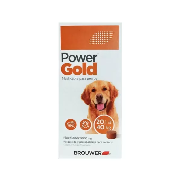 Producto - COMPRIMIDO ALTI PULGAS Y GARRAPATAS POWER GOLD 3 MESES 20 A 40KG - 0