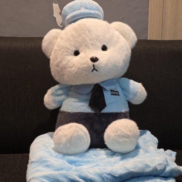 Producto - Peluche: Oso policia (celeste) [53 cm]