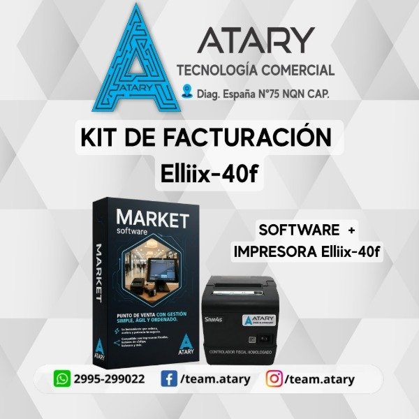 Producto - Impresora Fiscal SAM4S ELLIX-40F + StarPOS Market
