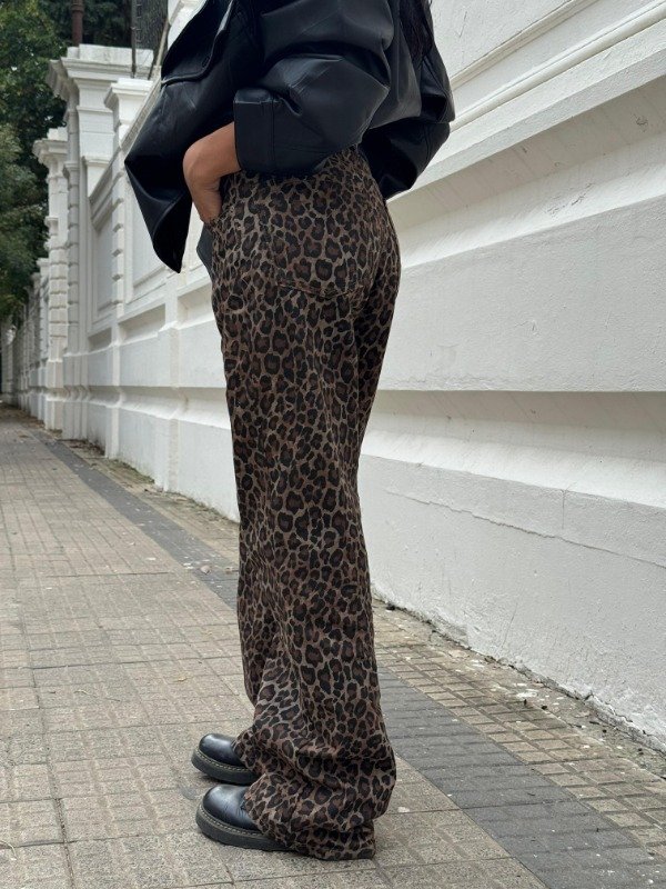 Producto - Jean Animal Print Leopardo Wide Leg - 1