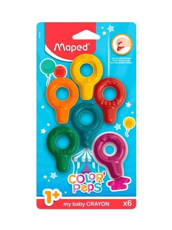 Producto - Crayones Maped Baby Color Peps Blister X6 Colores
