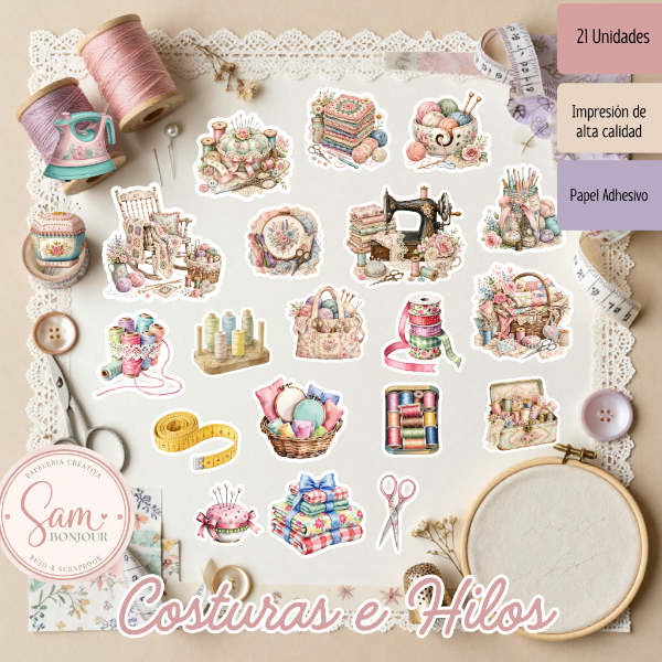 Producto - Stickers: Costuras e hilos - 0