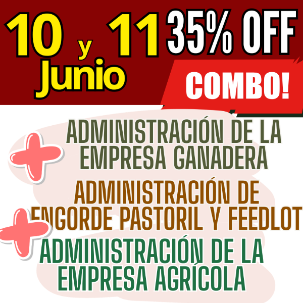 Producto - COMBO 3 CURSOS: Admin Ganadera + Engorde Pastoril y Feedlot + Admin Agrícola