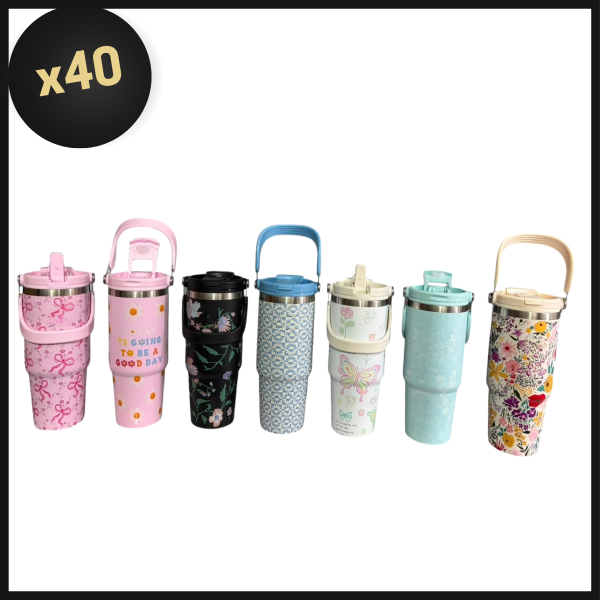 Producto - PROMO BULTO VASO TERMICO FLIP 900ML CON DISEÑO SIN LOGO