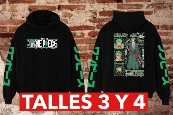 Producto - Buzos zoro - One piece (Ingrese para elegir) frizados